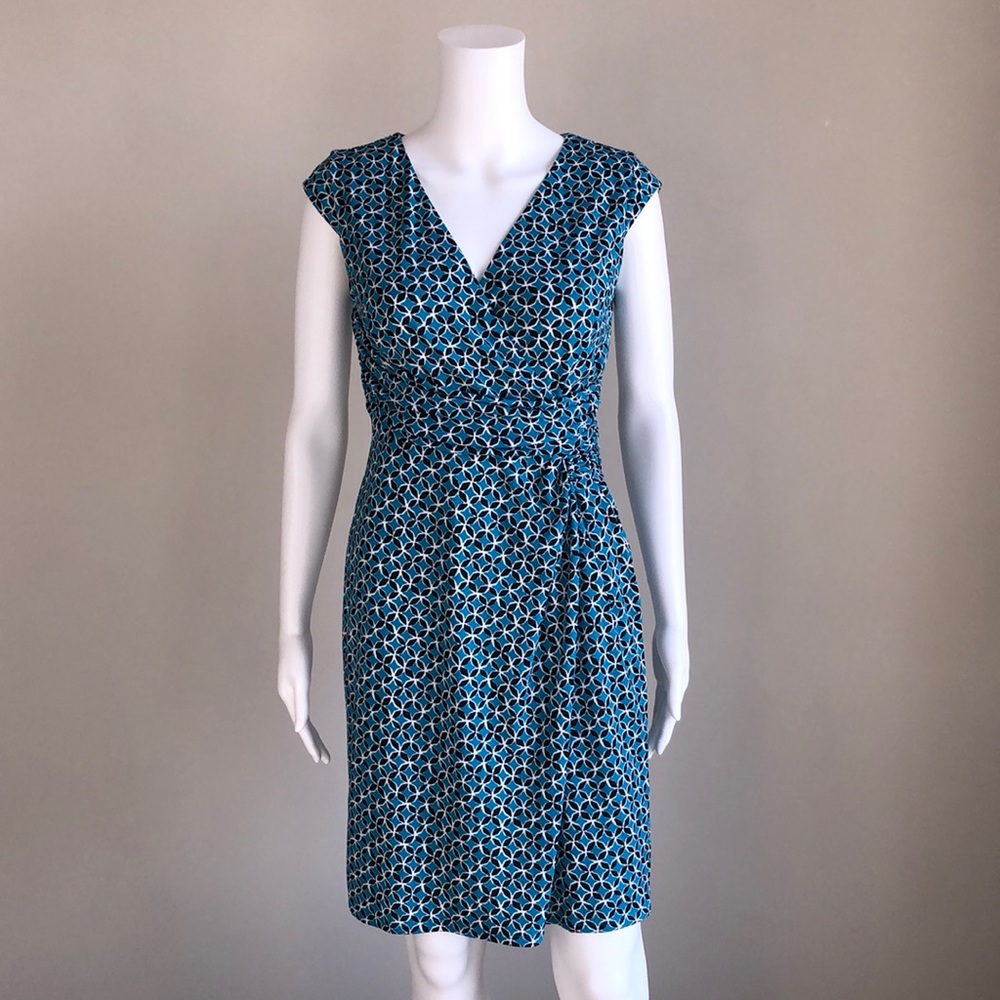 Ann Taylor Faux Wrap Capsleeve Dress